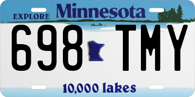MN license plate 698TMY
