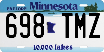 MN license plate 698TMZ