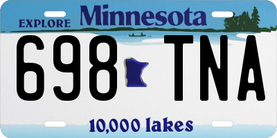 MN license plate 698TNA