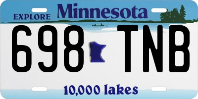 MN license plate 698TNB