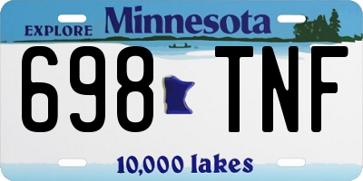 MN license plate 698TNF