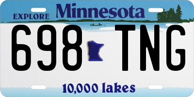 MN license plate 698TNG