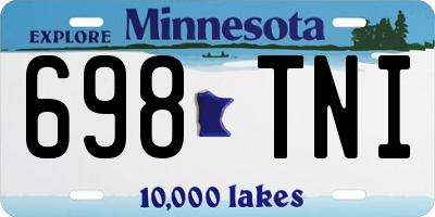 MN license plate 698TNI