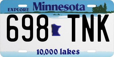 MN license plate 698TNK