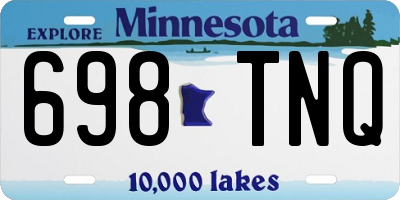 MN license plate 698TNQ