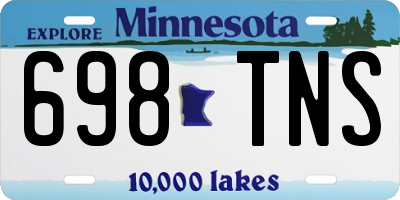 MN license plate 698TNS