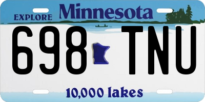 MN license plate 698TNU
