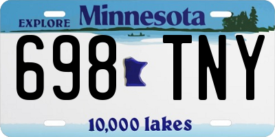 MN license plate 698TNY