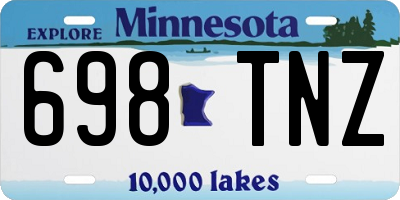 MN license plate 698TNZ