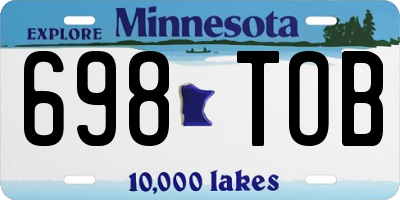 MN license plate 698TOB