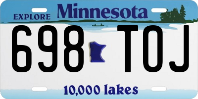 MN license plate 698TOJ