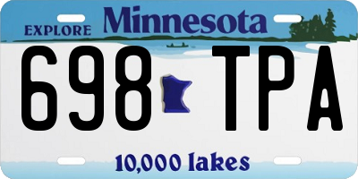 MN license plate 698TPA