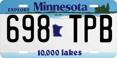 MN license plate 698TPB