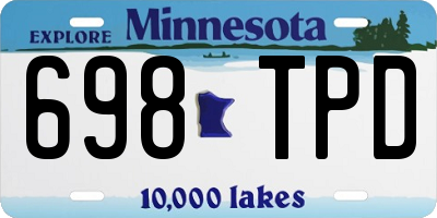 MN license plate 698TPD