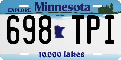 MN license plate 698TPI