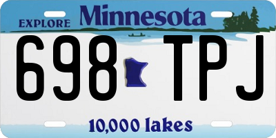 MN license plate 698TPJ