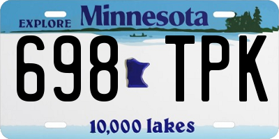 MN license plate 698TPK