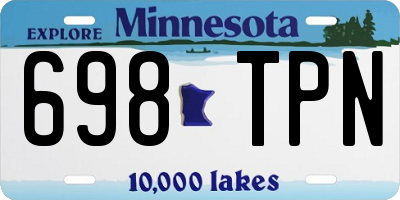MN license plate 698TPN