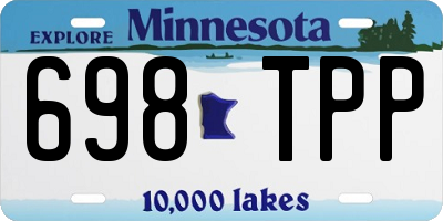 MN license plate 698TPP