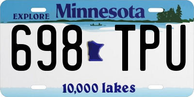 MN license plate 698TPU