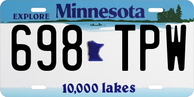 MN license plate 698TPW