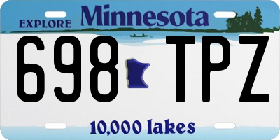 MN license plate 698TPZ