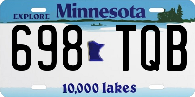 MN license plate 698TQB