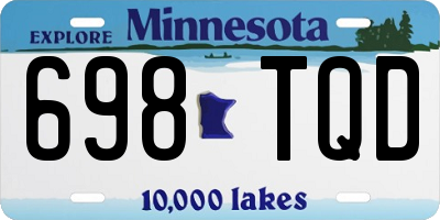 MN license plate 698TQD