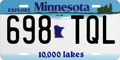 MN license plate 698TQL