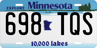 MN license plate 698TQS