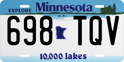 MN license plate 698TQV