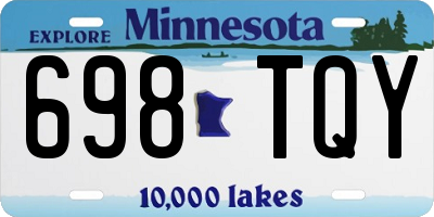 MN license plate 698TQY