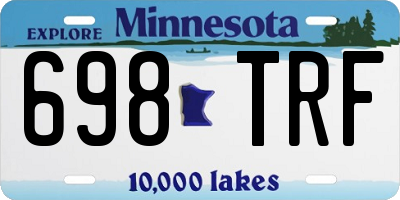 MN license plate 698TRF