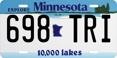 MN license plate 698TRI