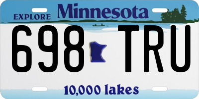 MN license plate 698TRU