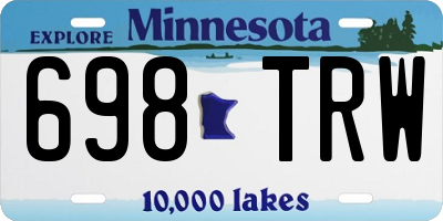 MN license plate 698TRW