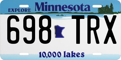 MN license plate 698TRX