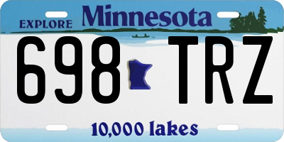MN license plate 698TRZ
