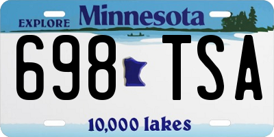 MN license plate 698TSA