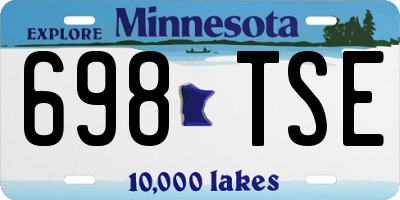 MN license plate 698TSE