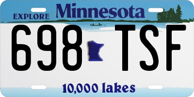 MN license plate 698TSF