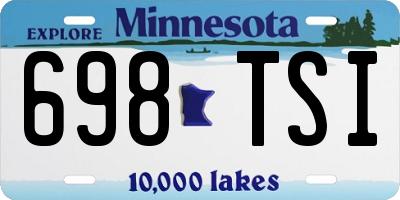 MN license plate 698TSI