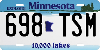 MN license plate 698TSM