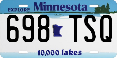 MN license plate 698TSQ