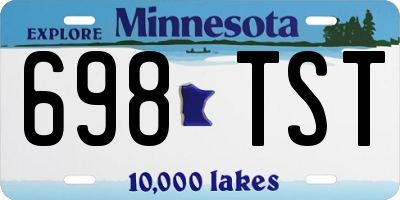 MN license plate 698TST