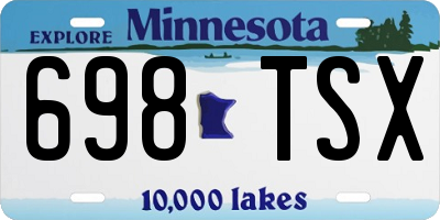MN license plate 698TSX