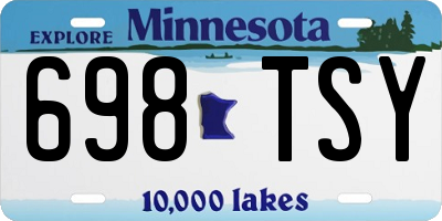MN license plate 698TSY
