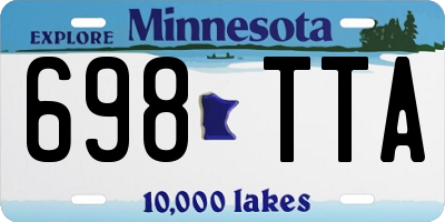 MN license plate 698TTA