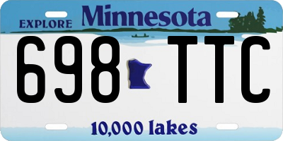 MN license plate 698TTC