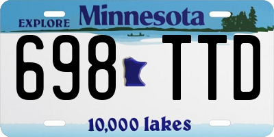 MN license plate 698TTD